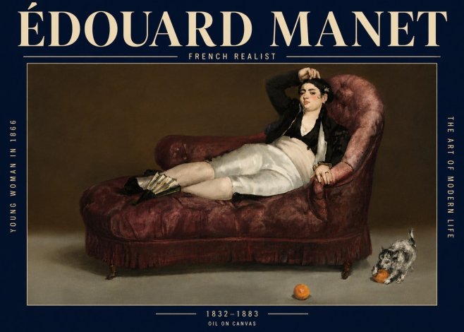 Édouard Manet Young Woman in 1866 No6 - Plakat