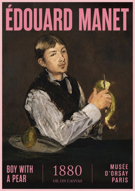 Édouard Manet Boy with a Pear No5 - Plakat