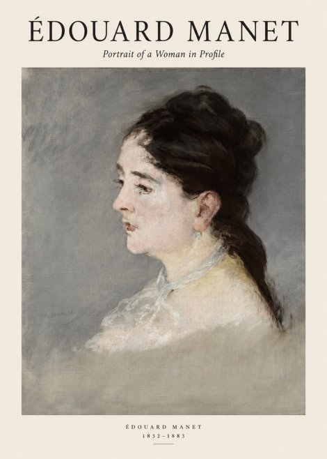 Édouard Manet Portrait of a Woman in Profile No1 - Plakat
