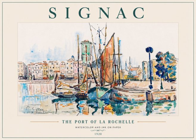 Signac The Port of La Rochelle No6 - Plakat