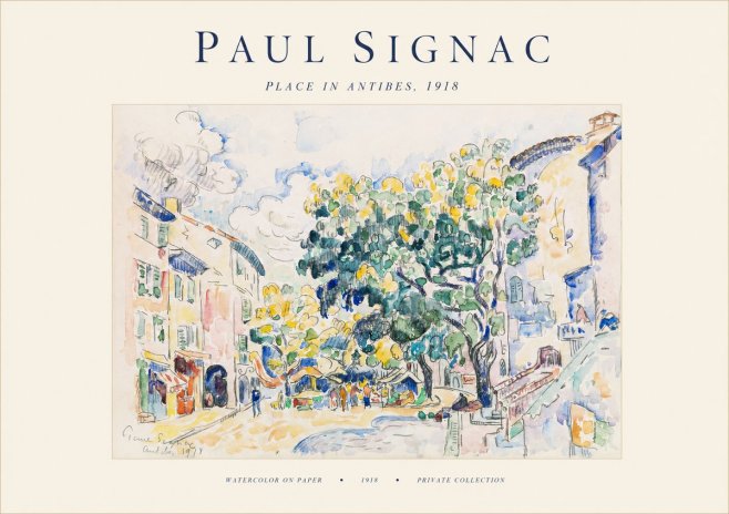 Signac Place in Antibes, 1918 No1 - Plakat