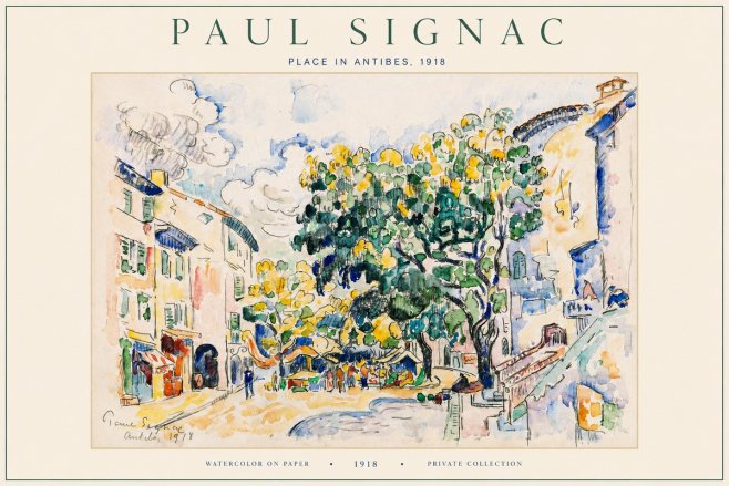 Signac Place in Antibes, 1918 No3 - Plakat