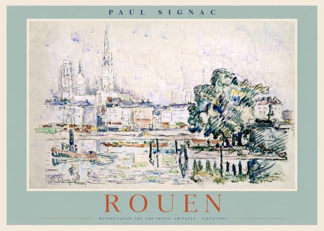 Signac Rouen No2 - Plakat