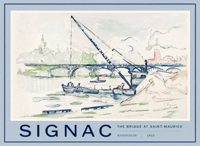 Signac The Bridge at Saint-maurice No2 - Plakat
