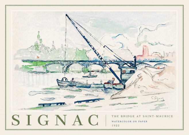 Signac The Bridge at Saint-maurice No6 - Plakat