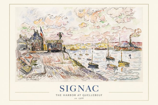 Signac The Harbor at Quellebeuf No1 - Plakat