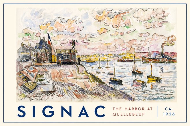 Signac The Harbor at Quellebeuf No4 - Plakat