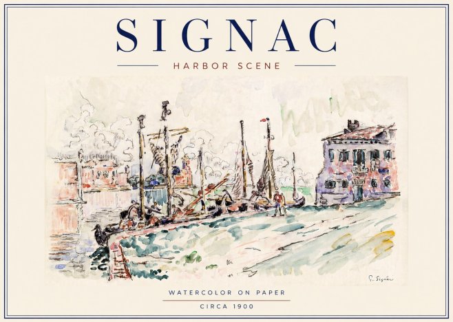 Signac Harbor Scene No5 - Plakat