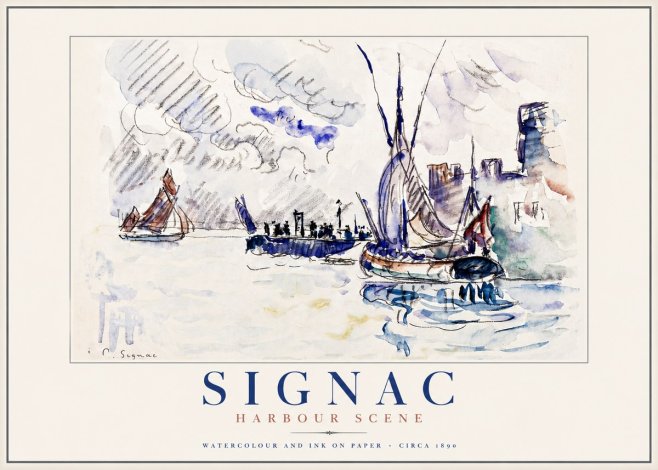 Signac Harbour Scene No5 - Plakat