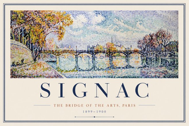Signac The Bridge of the Arts, Paris No3 - Plakat