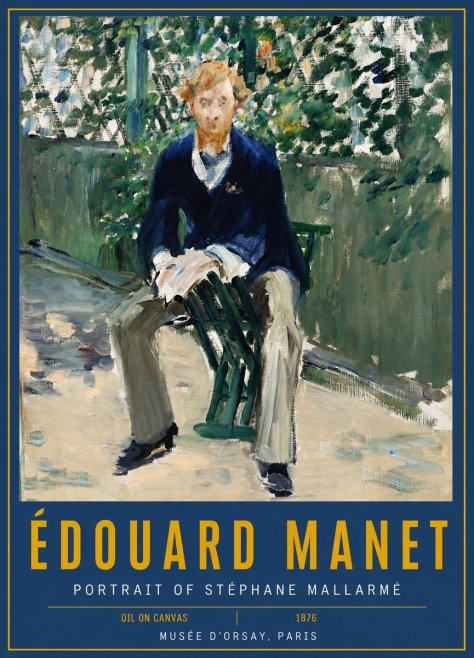 Édouard Manet Portrait of Stéphane Mallarmé II No2 - Plakat