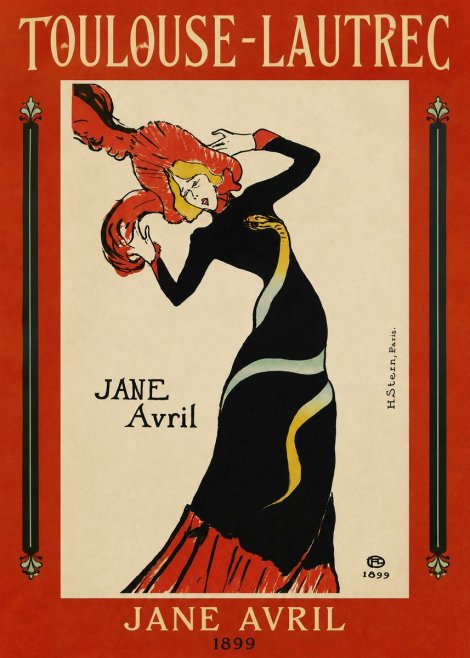 Toulouse-Lautrec Jane Avril I No2 - Plakat
