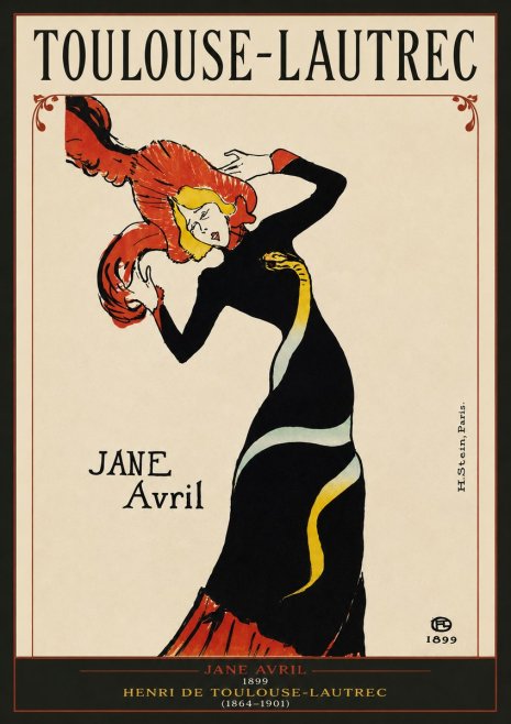 Toulouse-Lautrec Jane Avril I No4 - Plakat