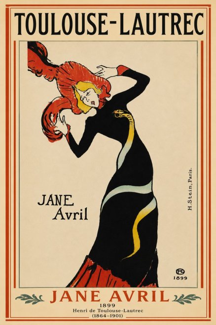 Toulouse-Lautrec Jane Avril I No5 - Plakat