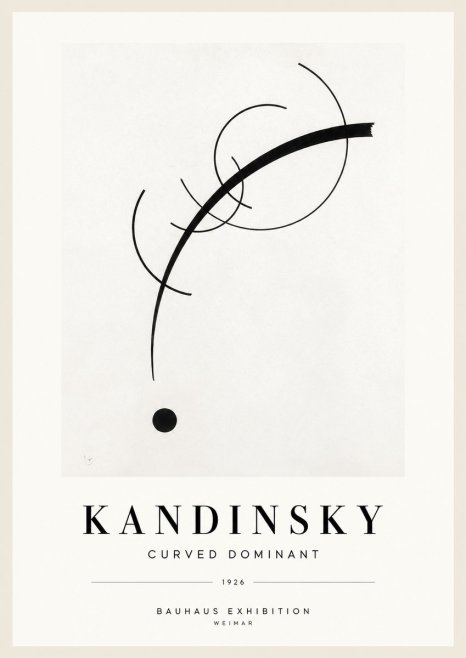 Kandinsky Curved Dominant No1 - Plakat