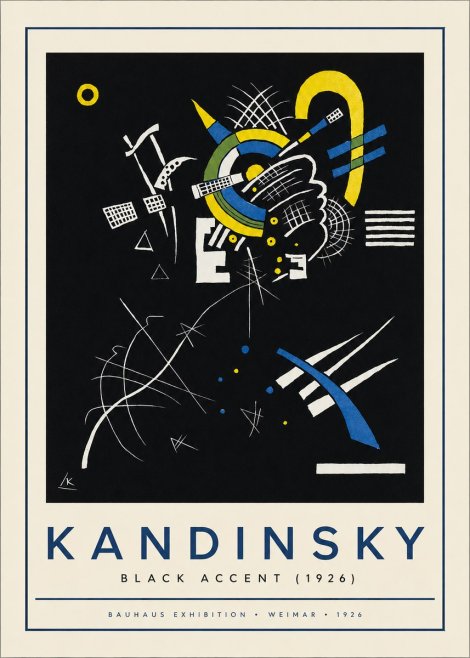Kandinsky Black Accent (1926) No2 - Plakat