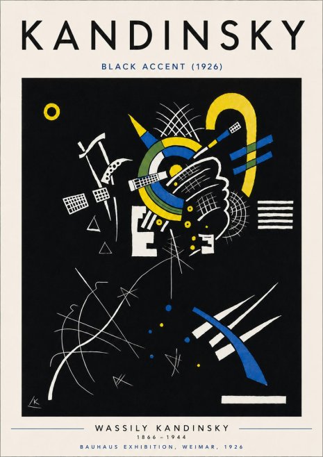 Kandinsky Black Accent (1926) No6 - Plakat