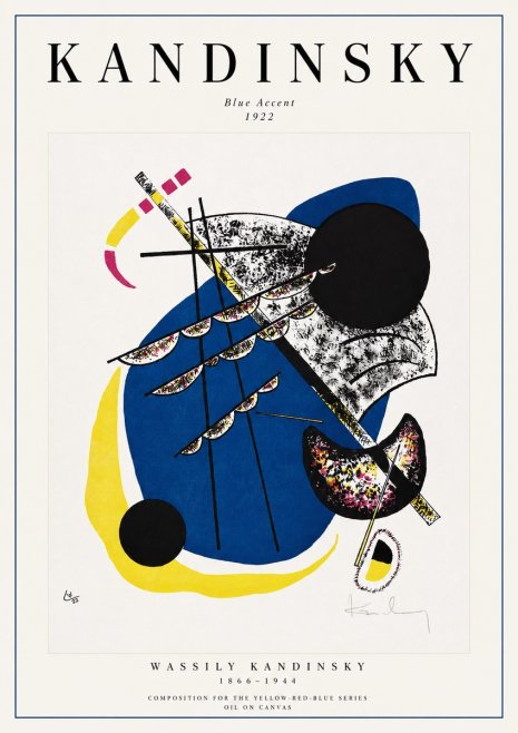 Kandinsky Blue Accent No2 - Plakat