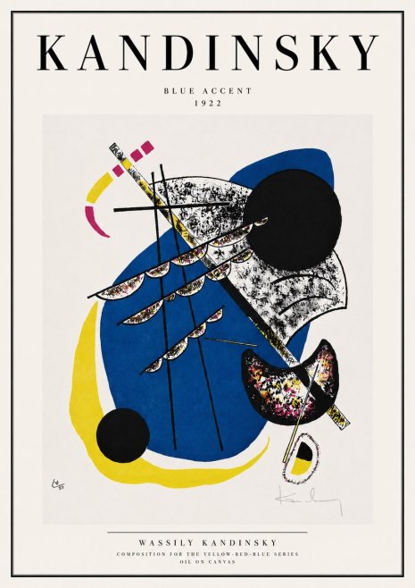 Kandinsky Blue Accent No4 - Plakat