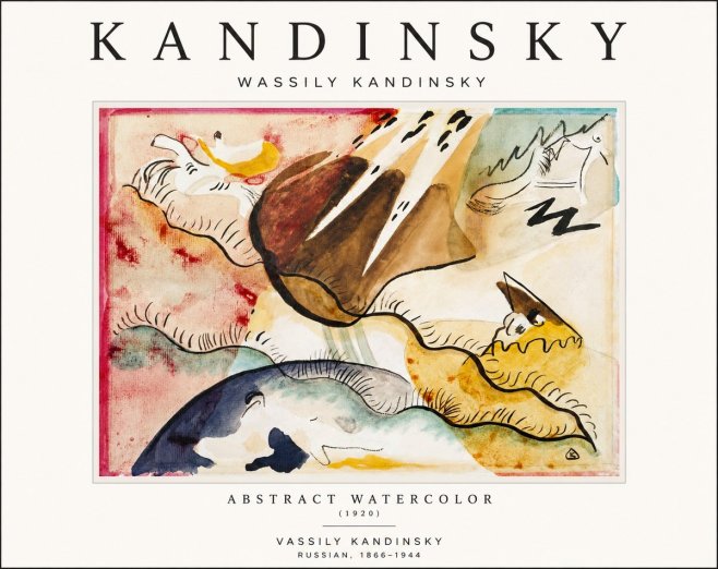 Kandinsky Abstract Watercolor No1 - Plakat
