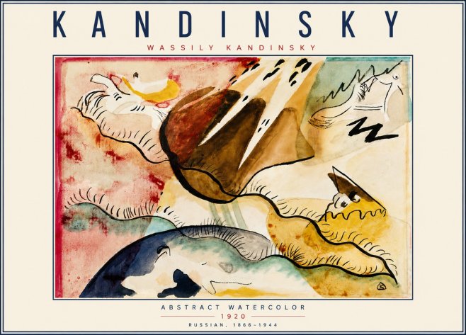 Kandinsky Abstract Watercolor No6 - Plakat
