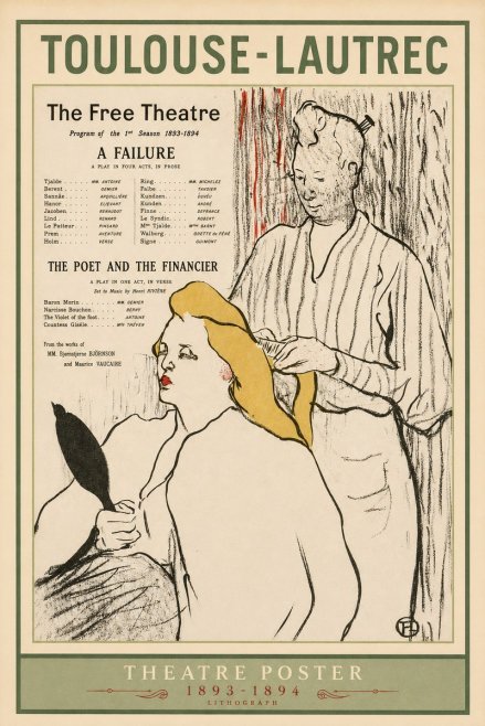 Toulouse-Lautrec Le Théâtre Libre - Une Faillite / Le Poète Et Le Financier No2 - Plakat