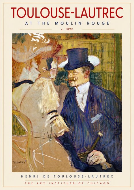 Toulouse-Lautrec At the Moulin Rouge III No3 - Plakat