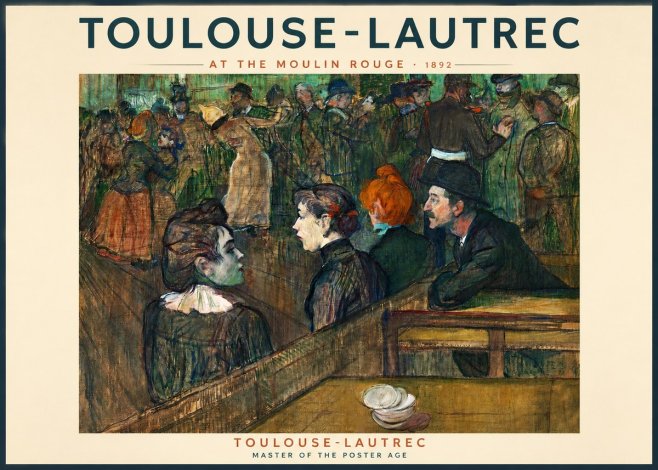 Toulouse-Lautrec At the Moulin Rouge V No2 - Plakat