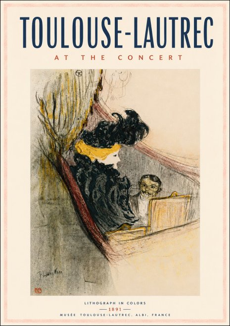 Toulouse-Lautrec At the Concert No4 - Plakat