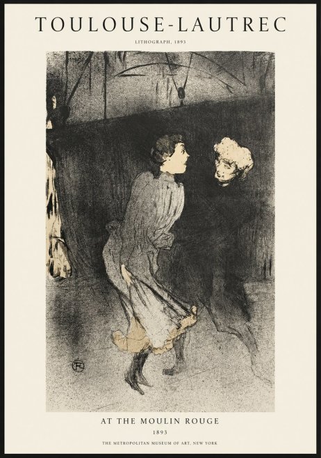 Toulouse-Lautrec At the Moulin Rouge VI No1 - Plakat