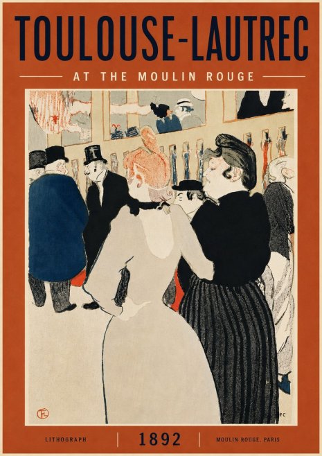 Toulouse-Lautrec At the Moulin Rouge VII No5 - Plakat