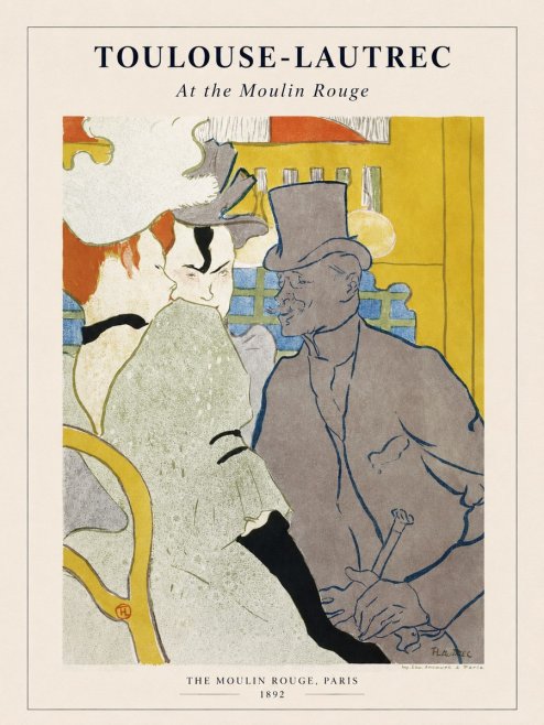 Toulouse-Lautrec At the Moulin Rouge IX No1 - Plakat