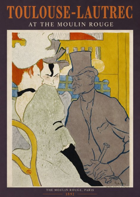 Toulouse-Lautrec At the Moulin Rouge IX No2 - Plakat
