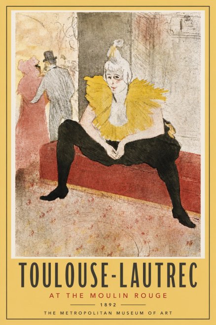 Toulouse-Lautrec At the Moulin Rouge X No4 - Plakat