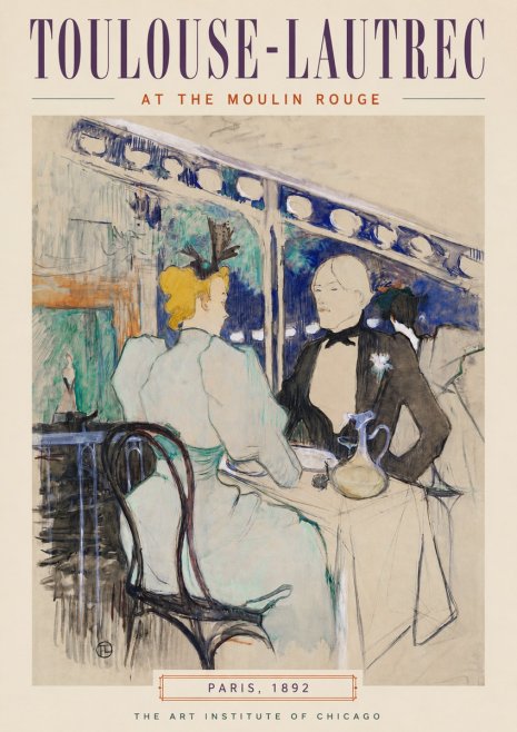Toulouse-Lautrec At the Moulin Rouge XI No3 - Plakat