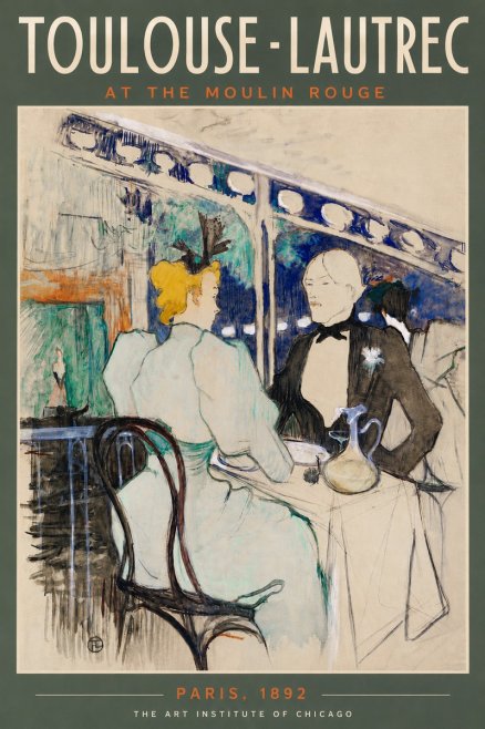 Toulouse-Lautrec At the Moulin Rouge XI No5 - Plakat