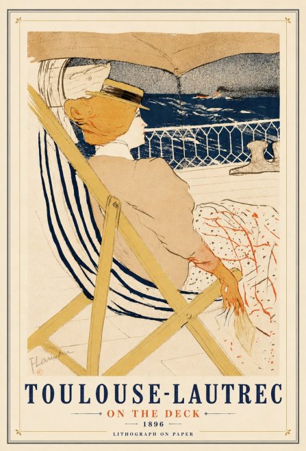 Toulouse-Lautrec On the Deck No5 - Plakat