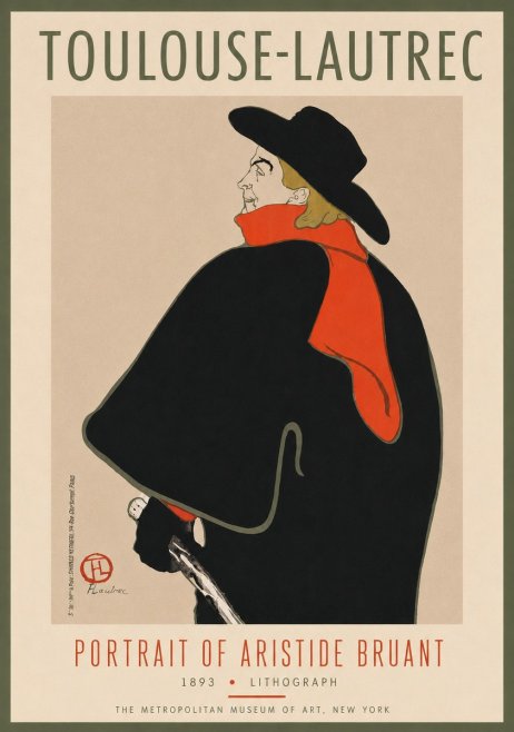 Toulouse-Lautrec Portrait of Aristide Bruant No4 - Plakat