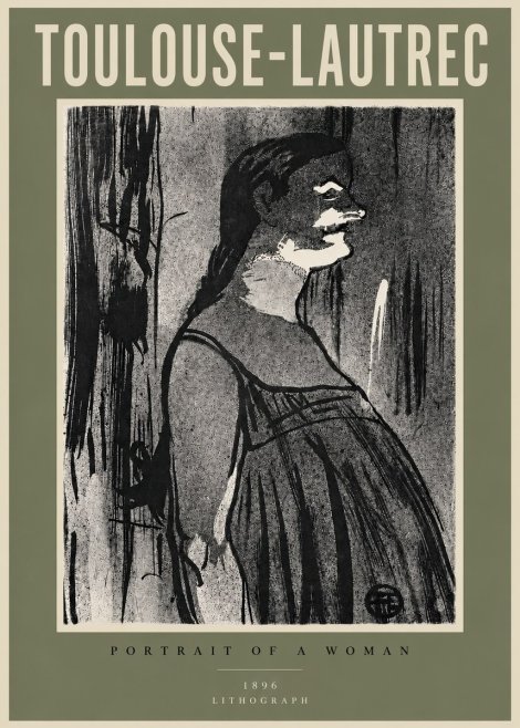 Toulouse-Lautrec Portrait of a Woman III No5 - Plakat