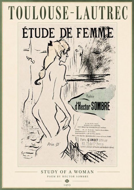 Toulouse-Lautrec Étude De Femme No3 - Plakat