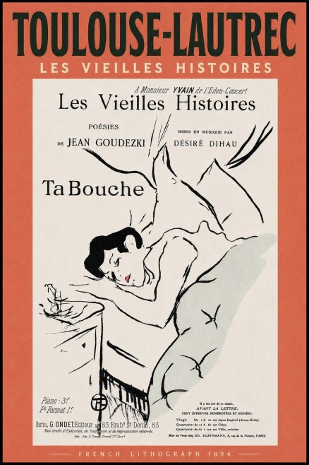 Toulouse-Lautrec Les Vieilles Histoires - Ta Bouche No4 - Plakat