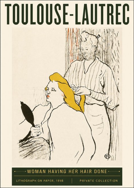 Toulouse-Lautrec Woman Having Her Hair Done No3 - Plakat