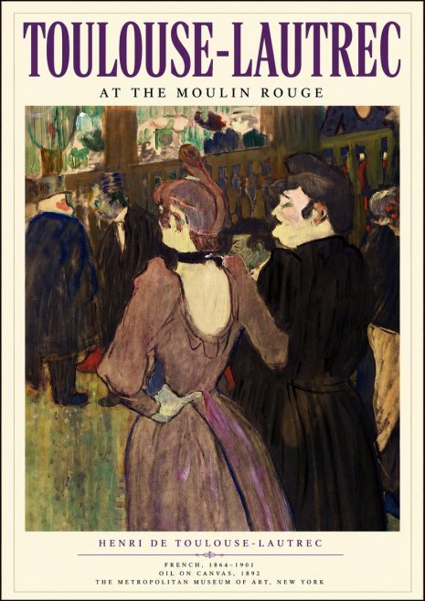 Toulouse-Lautrec At the Moulin Rouge XIV No3 - Plakat