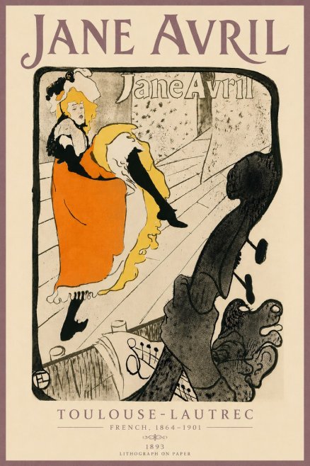 Toulouse-Lautrec Jane Avril II No6 - Plakat