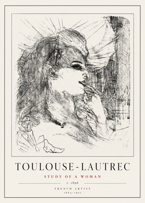 Toulouse-Lautrec Study of a Woman I No5 - Plakat