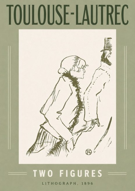 Toulouse-Lautrec Two Figures No2 - Plakat