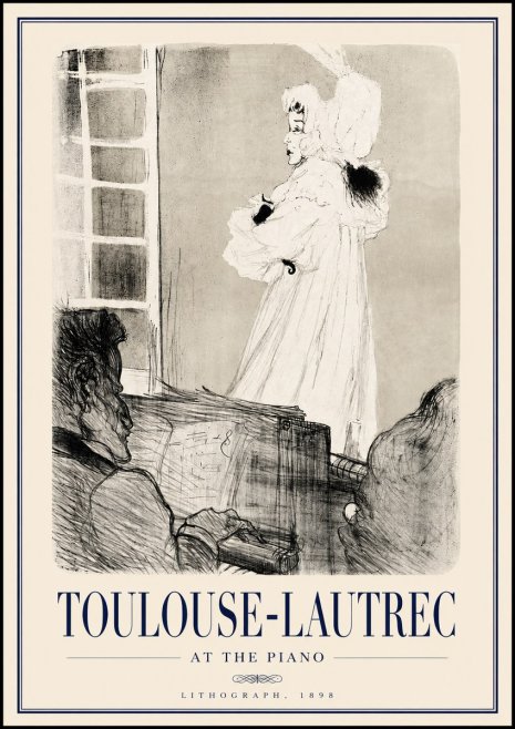 Toulouse-Lautrec At the Piano No3 - Plakat