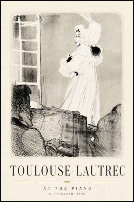 Toulouse-Lautrec At the Piano No6 - Plakat