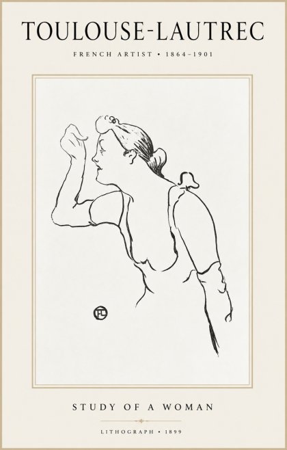 Toulouse-Lautrec Study of a Woman II No1 - Plakat