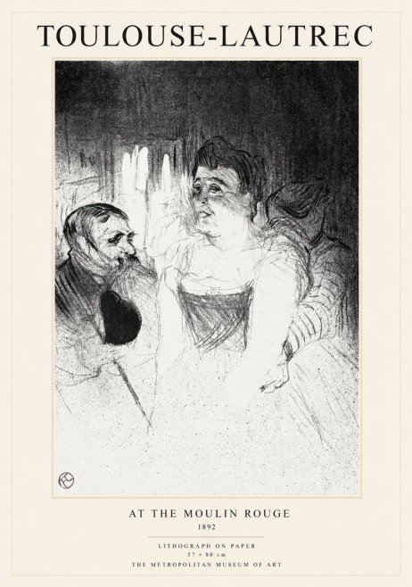 Toulouse-Lautrec At the Moulin Rouge XVII No1 - Plakat